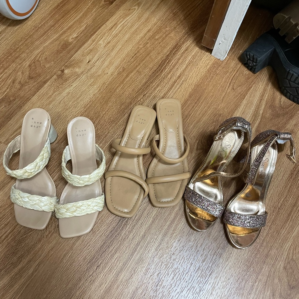 Lot of three pairs of shoes